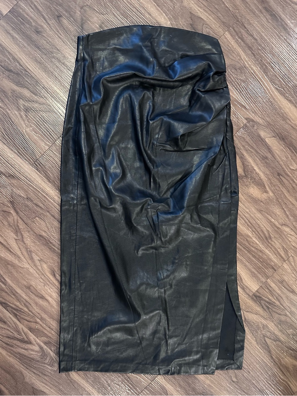 NWOT Zara Leather Look Like Maxi Skirt For Women Size M